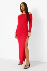 Boohoo LC21112 Boohoo Maxi Ruha Bardot Nyitott Vállú Slicc (1) XL