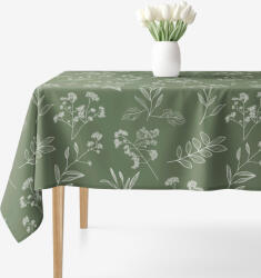 Goldea szögletes terítő 100% pamutvászon - gyógynövény levelek 80 x 80 cm