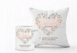 agmART Párna És Bögre Szett személyre szabott Ajándék Nagypapának Az Ön Szövege