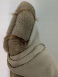  Kapucnis sál róka szőrme sapka