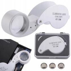 Verk Group Ékszernagyító, összecsukható, 2 Led, 40x