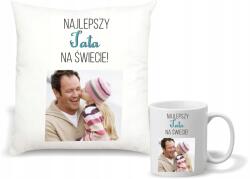 agmART Párna És Bögre Szett Fényképes Felirattal Ajándék Apának