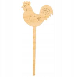 Loveart Kakas pálcikán fa dísz rétegelt lemezből Loveart 14cm Decoupage dekoráció (LOV-Sklejka)