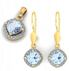 Deem Arany Szett Fehér Cirkónia Akvamarin Pr. 585 (K1112B/5-KW)