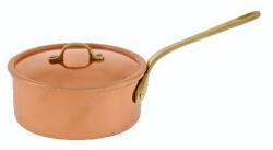 AlmaCozinha Cratita din Cupru Ø24cm cu Capac si Maner din Bronz Profesionala