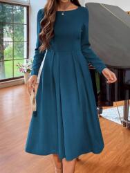 Shein T32208 Shein Ruha MIDI Elegáns Fodros Hosszú Ujjú (1) M