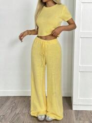 Shein Sárga Nadrág Felső Szett (s) (609876)