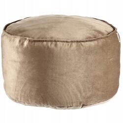 Giftdeco Puff Bársonyos barna Kerek Ø 60 cm Nappaliba puha kényelmes Puf (90076 AR)