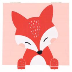 Home Styling Collection Apróságok Tároló Doboz Gyerekeknek, Róka Mintával, Mdf, 15 X 15 X 7 CM (HZ1993080-fox)