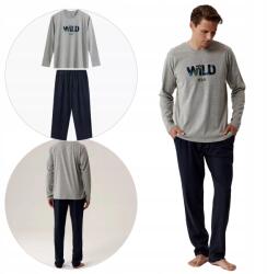 Atlantic Férfi hosszú meleg Pizsama NMP-392 Wild kényelmes Atlantic *XL (NMP-392-SZM_GRA-XL)