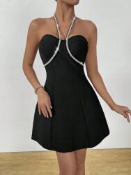 Shein Fekete Mini Ruha Strasszokkal (s) (609142)