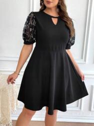 Shein Fekete Flitteres Ujjú Ruha (1XL)