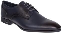 Ciucaleti LUX Pantofi barbati bleumarin din piele naturala, eleganti, cu siret si perforatii decorative GKR101BL, marimea 44