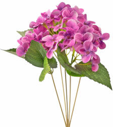 Valex Decor Hortenzia selyemvirág csokor, 34cm magas - Sötétlila (LD046-04)