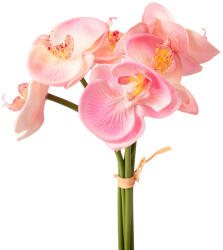 Valex Decor Real touch orchidea köteg, 6 szál, 33 cm magas - Rózsaszín (LD037-01)