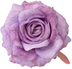 Valex Decor Rózsa selyemvirág fej, 11cm - Levendula lila (LD056-03)