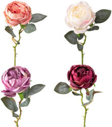 Valex Decor Bazsarózsa selyemvirág szál, 51cm magas - 48db-os mix (LD048)