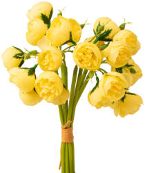 Valex Decor Boglárka selyemvirág köteg, 24 fejes, 28cm magas - Citromsárga (LD061-04)