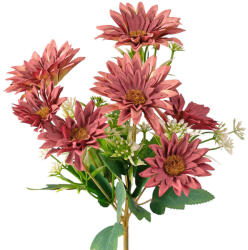 Valex Decor Gerbera selyemvirág csokor, 29cm magas - Bordó (LD050-05)
