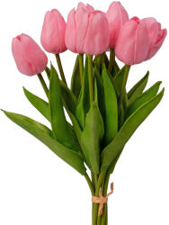 Valex Decor Real touch tulipán köteg, 10 szálas, 33.5cm magas - Rózsaszín (LD039-02)