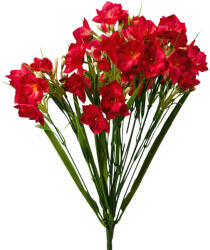 Valex Decor Nárcisz selyemvirág csokor, 47cm magas - Piros (LD044-04)