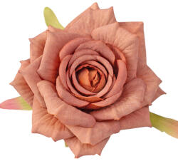 Valex Decor Rózsa selyemvirág fej, 9cm - Barna (LD055-03)