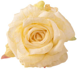 Valex Decor Rózsa selyemvirág fej, 11cm - Krém (LD056-01)