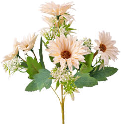 Valex Decor Gerbera selyemvirág csokor, 29cm magas - Ekrü (LD050-01)