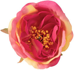 Valex Decor Peónia selyemvirág fej, 7cm - Sárga / Rózsaszín (LD058-03)