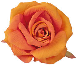 Valex Decor Rózsa selyemvirág fej, 9cm - Narancssárga (LD054-05)