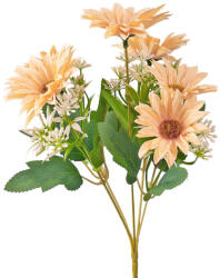 Valex Decor Gerbera selyemvirág csokor, 29cm magas - Krém (LD050-02)