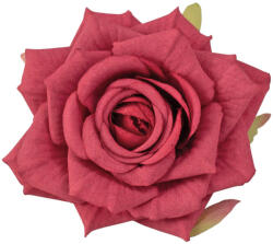 Valex Decor Rózsa selyemvirág fej, 9cm - Bordó (LD055-07)