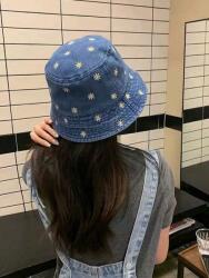 Shein Kék Kalap Hímzett Virágok (609539)