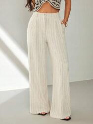 Shein Bézs Egyenes Pántos Nadrág (xs) (609207)