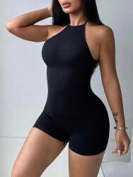 Shein KC32101 Shein Rövid Fekete Csíkos Overál (1) S