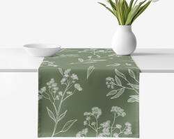 Goldea napron de masă 100% bumbac - frunze de plante aromatice 35x120 cm Fata de masa