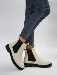 Shein Bebújós Ekrü Bokacsizma (40) (609863)