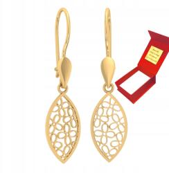 Deem Arany Áttört Mintás Fülbevaló 585 Virág Mintával