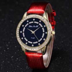 QUARTZ Ceas dama Clarice cu cristale - rosu Ceas