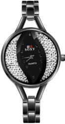 SOXY Ceas dama Soxy, Crystal Eye, elegant cu cristale, negru Ceas