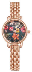 QUARTZ Ceas dama Summer Flowers, rose golden Ceas
