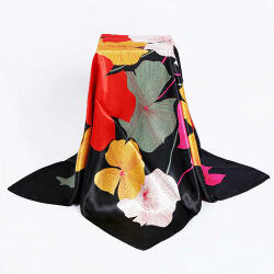  Esarfa eleganta din matase satinata, cu design floral, model 3