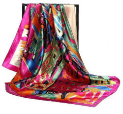  Esarfa eleganta din matase satinata, cu design floral, model 9