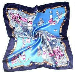  Esarfa eleganta din matase satinata, multicolora, 50 x 50 cm, model 42