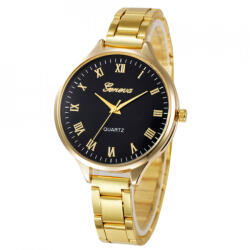 Geneva Ceas dama Geneva Black & Golden Clasic Style Ceas