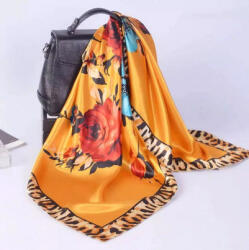  Esarfa eleganta din matase satinata, cu design floral, model 54
