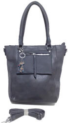  Geanta / poseta de dama, Candice, cu ornament pisica, culoare gri