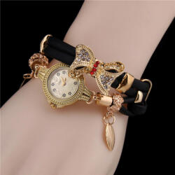 QUARTZ Ceas dama Golden Fantasy, negru Ceas