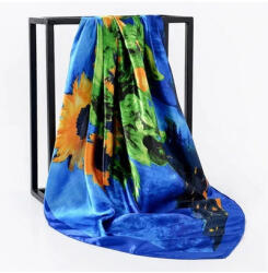 Esarfa eleganta din matase satinata, cu design floral, model 49