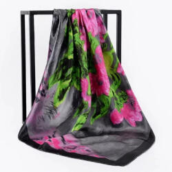  Esarfa eleganta din matase satinata, cu design floral, model 6